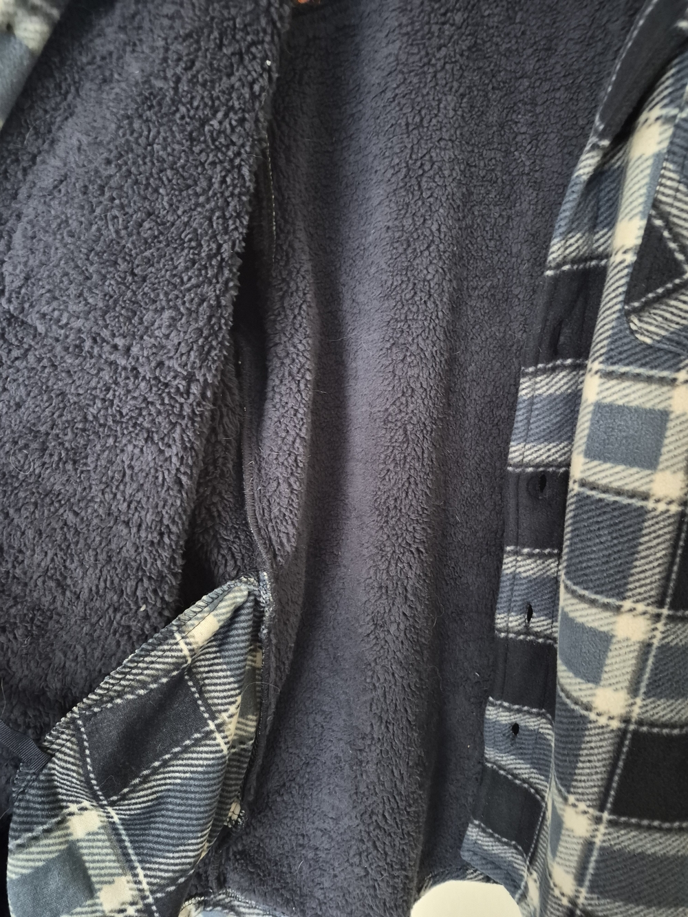 Realtree Men’s XL Plaid Fleece-Lined Shirt Jacket Shacket Blue - Picture 8 of 9